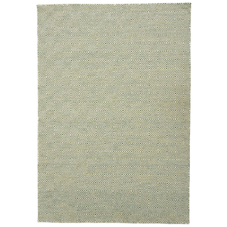 August Grove Loiret Geometric Hand Woven Flatweave Olive Area Rug ...