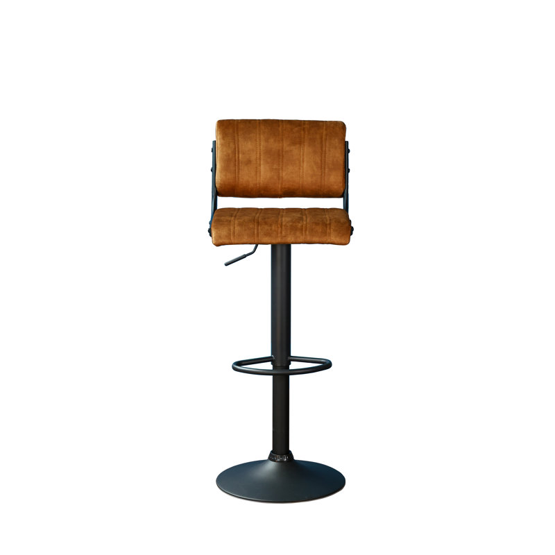 Cholet Swivel Yes Bar Stool with Steel Frame, Orange