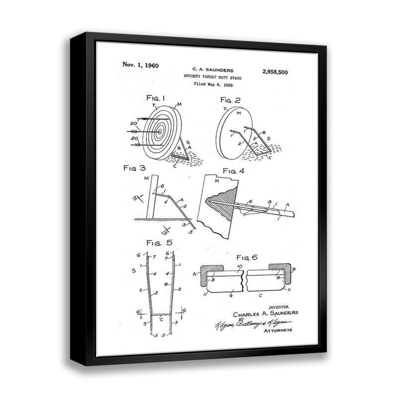 Tir à l'arc cible de brevet par Stanley Print House - on, L 11 po x H 14 po