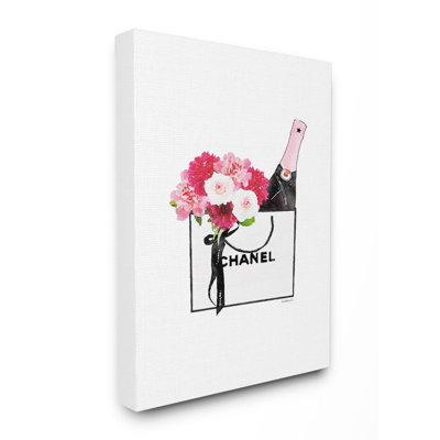 «Fashion Brand Flowers and Wine Watercolor Design» par Amanda Greenwood - impression d'art graphique
