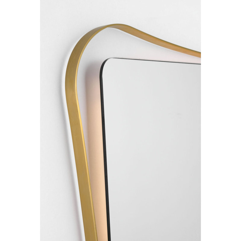 Barnes 27" Backlit Mirror, Hand-Rubbed Antique Brass