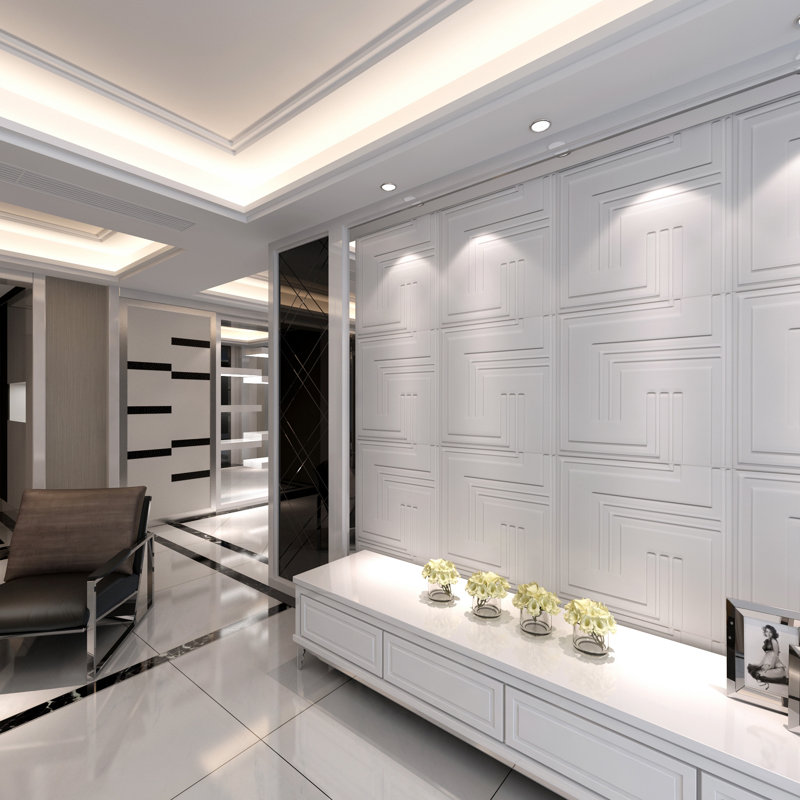 Panneau mural 3D blanc 19,7 po x 19,7 po Falkirk Ross