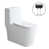 White Toilet/ Brush Nickel Button