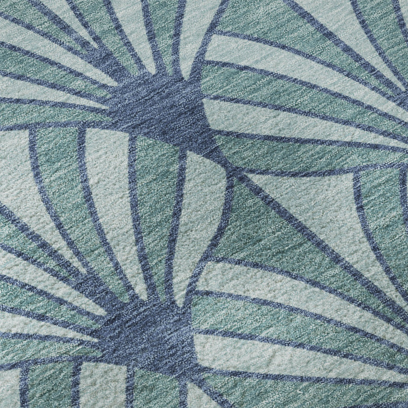 Tapis de qualité supérieure lavable à la machine Mayfield AMF2426, Teal, 3 pi x 5 pi