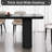 Abishan 78.97" Modern Rectangle Black Dining Table for Kitchen, Bar, Living Room-256947268-253267568