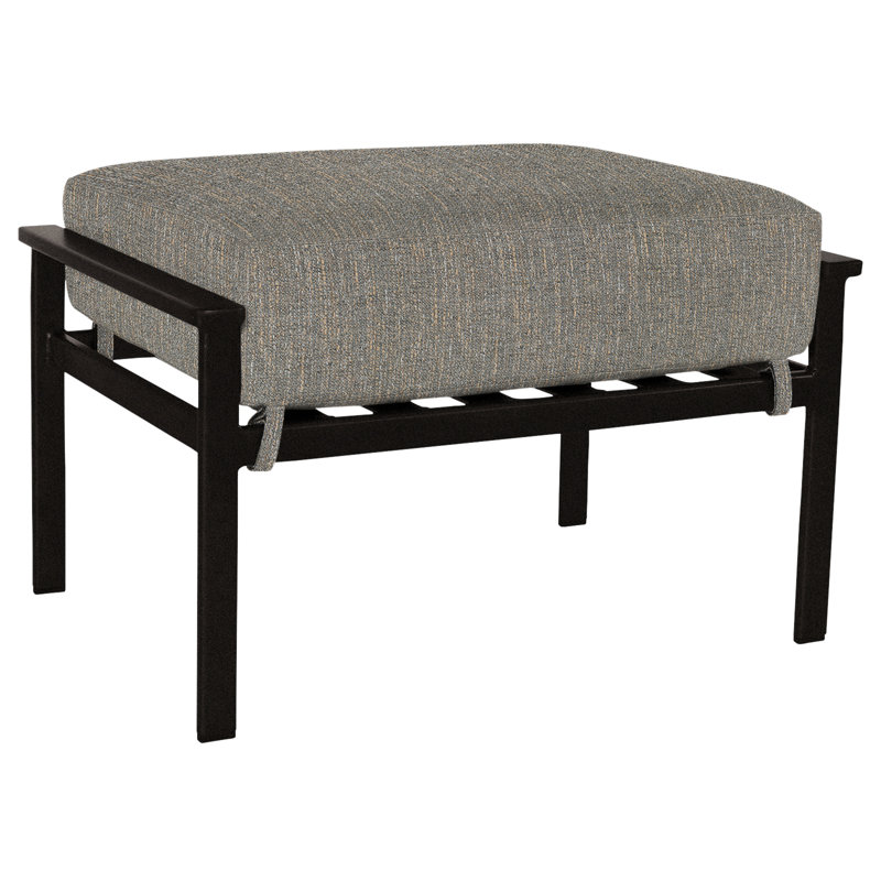 Marin Outdoor Ottoman, Sahara Cafe, Carbon Black