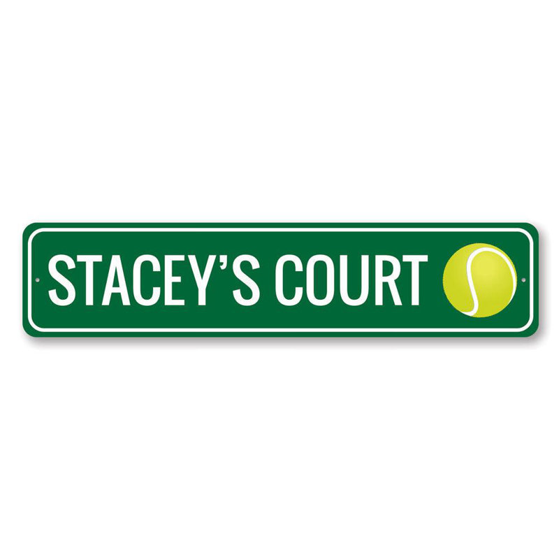 Plaque de tennis en aluminium sur mesure, H 6 po x l 24 po x P 0,063 po