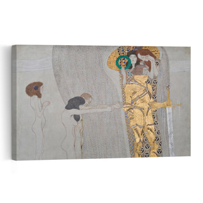 « Le désir de bonheur », d'après la Frise Beethoven, 1902. Estampe d'art mural abstraite et contemporaine.