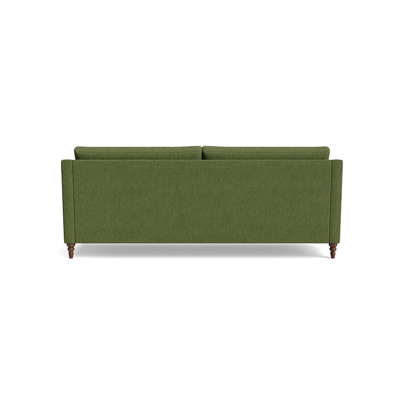 Vera Sofa (85"), Walnut Finish (Turned), Performance Weave - Basil