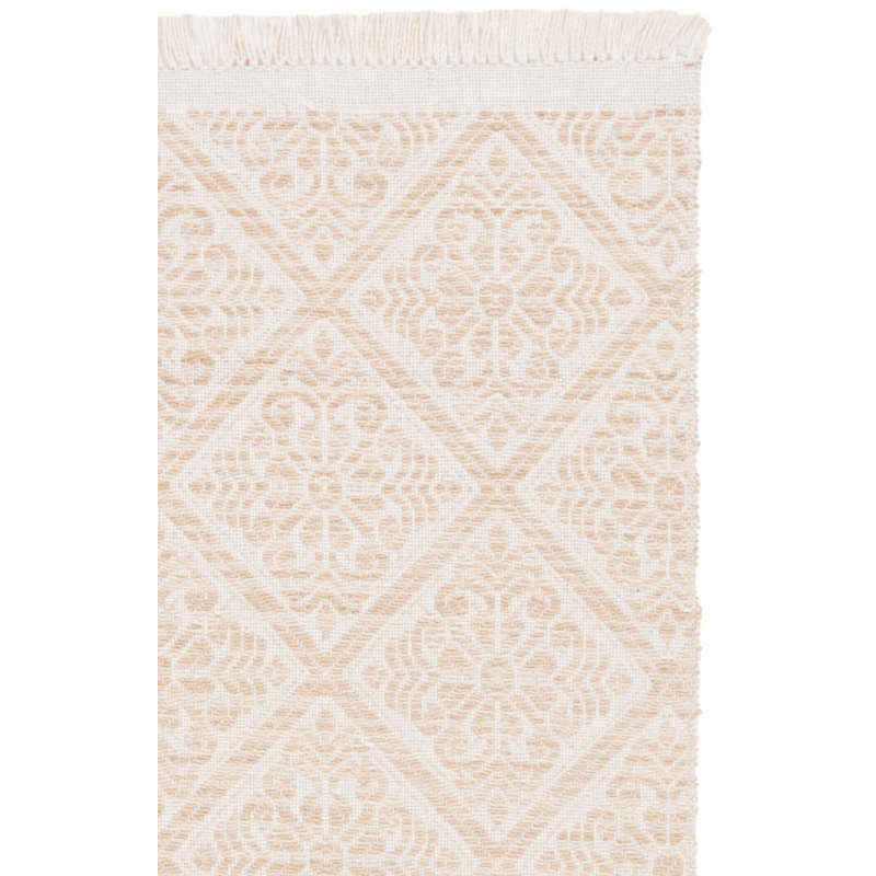 Klingbeill Hand Woven Wool Geometric Rug, Rectangle 4' x 6'