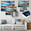 Art mural bleu étincelant - Vagues, salon-1689136304-1689136306