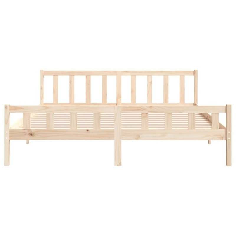 Bed Frame Solid Wood, European Kingsize (160 x 200 cm), natural