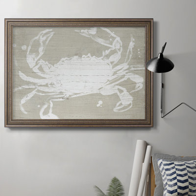 «Weathered Crab I», peinture sur toile encadrée