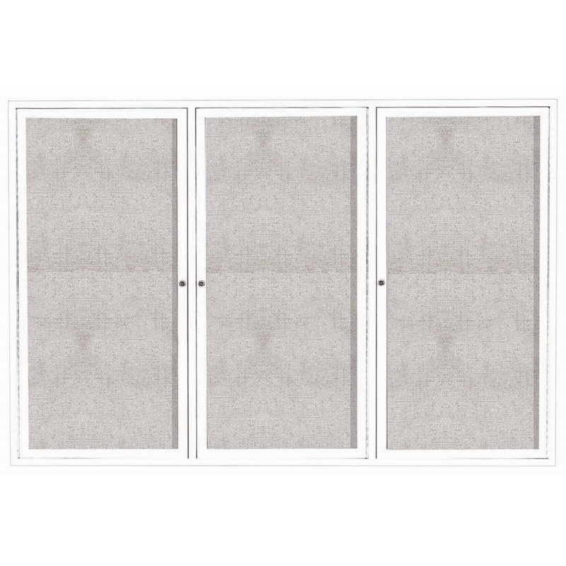 Tableau d'affichage mural extérieur pour l'extérieur, Blanc, Trois, 48 po x 72 po