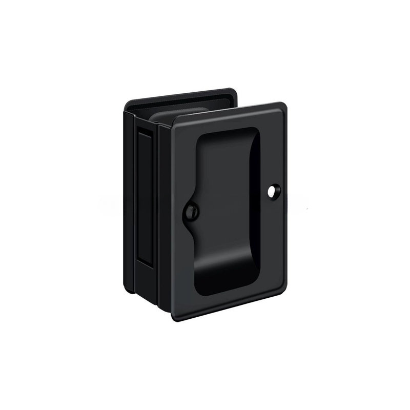 Brass Pocket Door Hardware, Black
