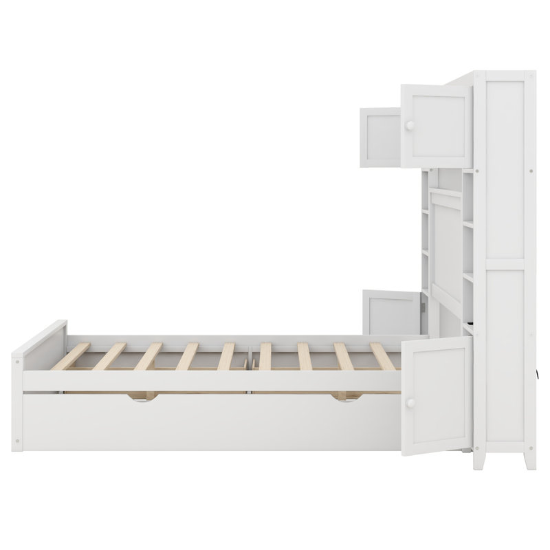 Pinka Bookcase Bed, White