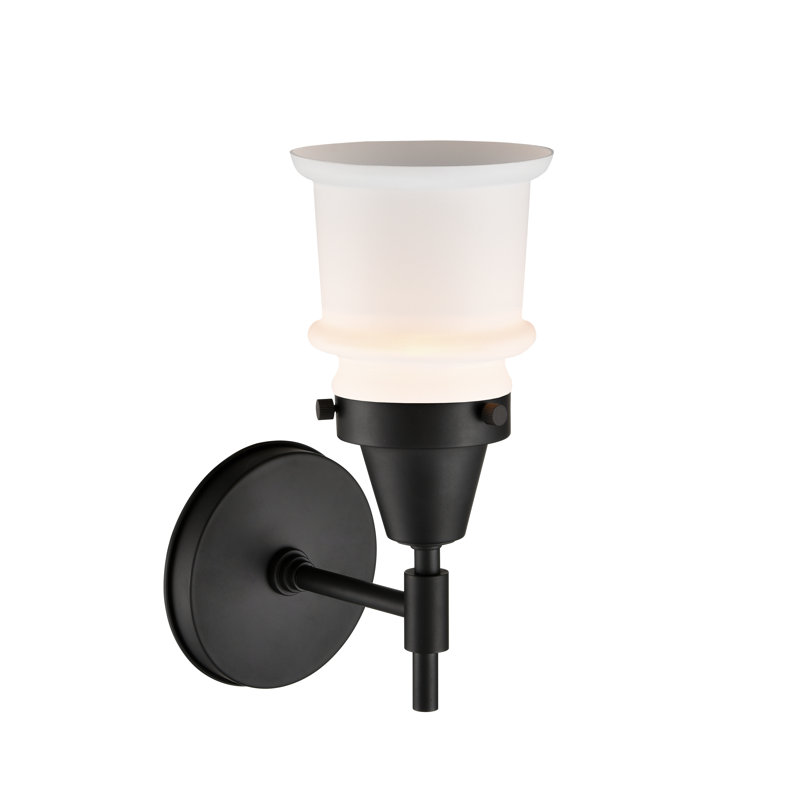Gayle Armed Sconce, LED, Matte White, Matte Black
