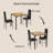 Ergonomic Leather 3-Piece Dining Set - Water-Resistant, Space-Saving For Small Spaces-516323145