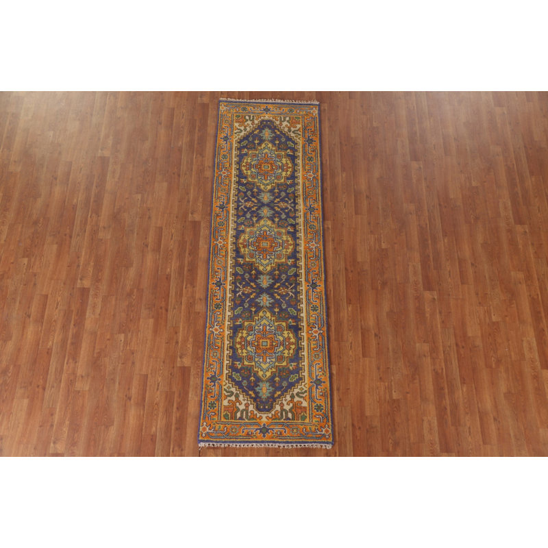 Tapis de couloir bleu 3x8