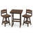 All-Weather HDPE Outdoor Swivel Bar Table and Chairs(3-Piece)-1342197455