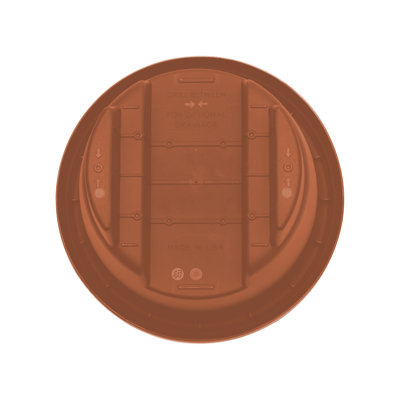 Classic Deck Rail Traditional Plastic Indoor/Outdoor Round Planter