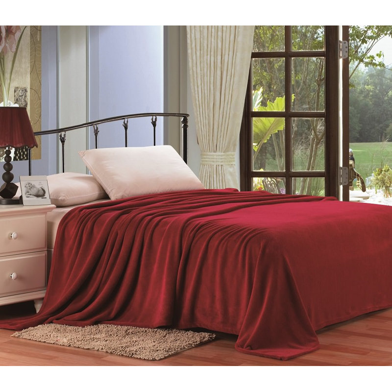  Couverture unie Simply Lush, Bourgogne, Simple