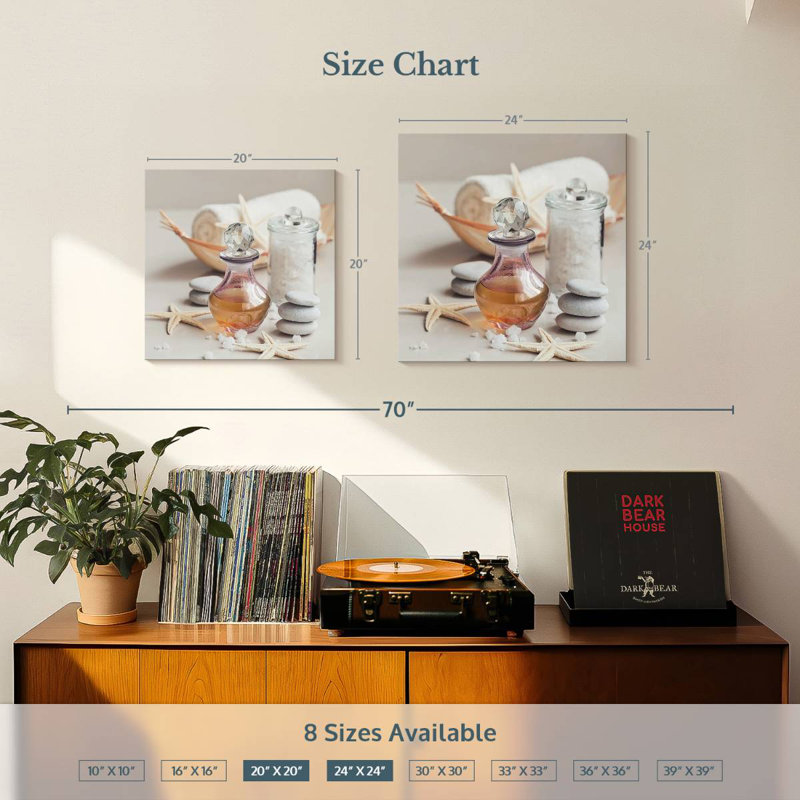 Kerrick Spa Treatment Bottles, 20" H x 20" W