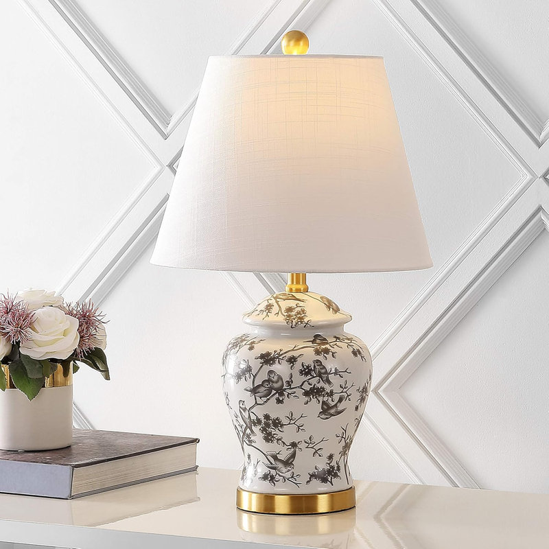 Gray/White Ceramic Table Lamp
