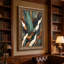 Art mural sur toile bleu sarcelle et rouille-133487216