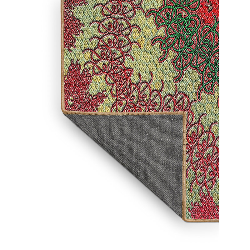 Rouge Tapis décoratif, Rectangle 3 pi x 5 pi