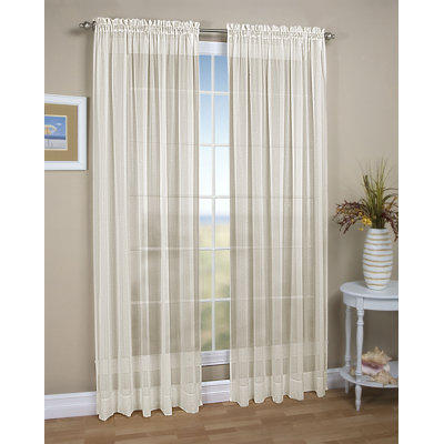 Hegwood Delicate Sheer Rod Pocket Single Curtain Panel