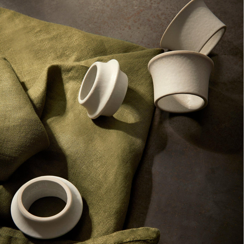 Terra Cuff Napkin Rings, White