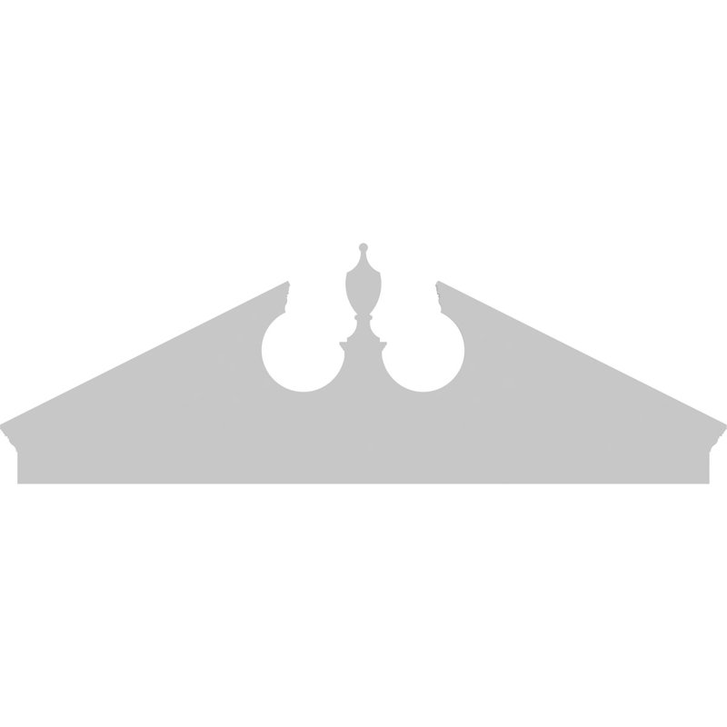 Fronton combiné en PVC de qualité architecturale Acorn (pas 6/12), H 24 3/8 po x l 70 po x P 2 3/4 po