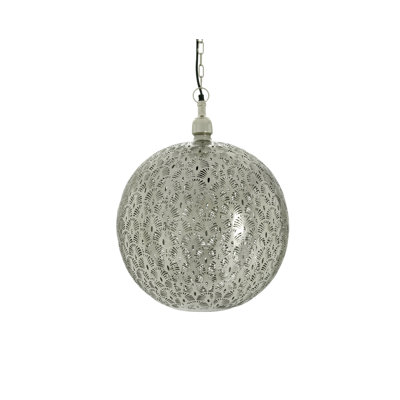 Duwayne - Light Nickel Sphere Pendant