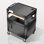 Rolling AV Cart With Power Strip, 3-Tier Utility Cart With Wheels, Keyboard Tray, Lockable Cabinet
