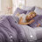 Bedsure Queen Comforter Set - 7 Pieces Grayish Purple Queen Bedding Set for All Seasons, Boho Contrasting Design Bed in a Bag with Comforter, Sheets, Pillowcases & Shams-110364980-105522619