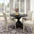 August Grove® Coit 5-Piece Dining Set, Cross-Buck Round Table With 4 Tufted Chairs-176086200