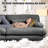 Sectional Sofa, 4-Seater L-Shaped Modular Couch with Convertible Ottoman, Cloud Comfort for Living Room | Slate Gray | Chenille