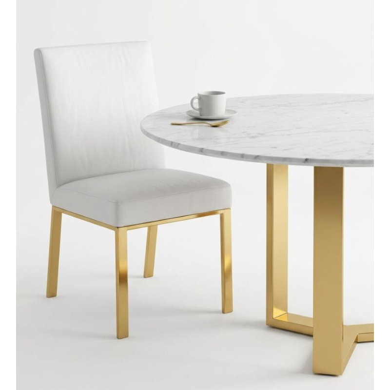 Chaise d'appoint rembourrée Harrisonville, Blanc