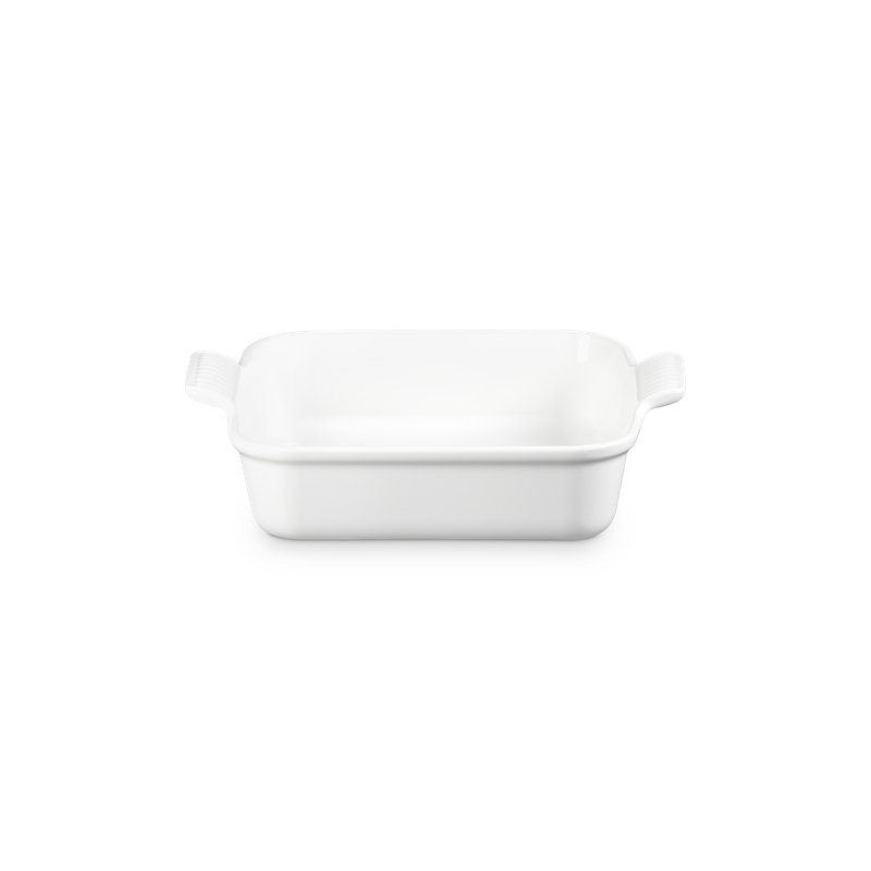 Le Creuset Heritage Stoneware Square Dish, White, 3 qt.