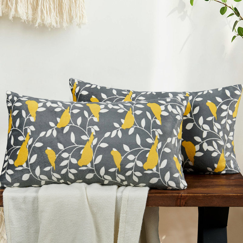 Floral Rectangular Lumbar Cushion Cover