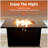 25" H X 42" W Steel Outdoor Fire Pit Table With Lid