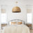 Althea Rattan Pendant Light - Natural Dome 1-Light Polished Handwoven Adjustable Light Fixture For Kitchen Island, Kitchen, Dining Room, Living Room, Bedroom, Hallway or Covered Patio in Modern, Farmhouse & Boho Style
