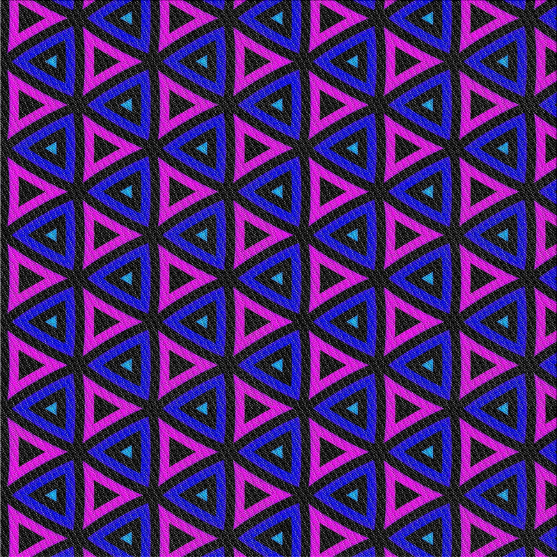 Tapis bleu/rose à motifs Monson, Carré 5 pi