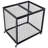 Black Steel Rolling Sports Ball Storage Rack - 30-Ball Capacity, Double-Opening Top Doors, 4 Swivel Wheels for Indoor Outdoor Gym Garage