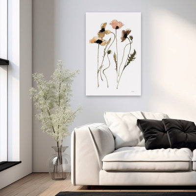 Autumn Orientals Vignette I Contemporary Floral Autumn Brown
