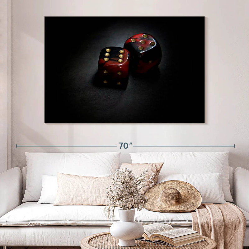 Senne Red Dice, 34" H x 51" W