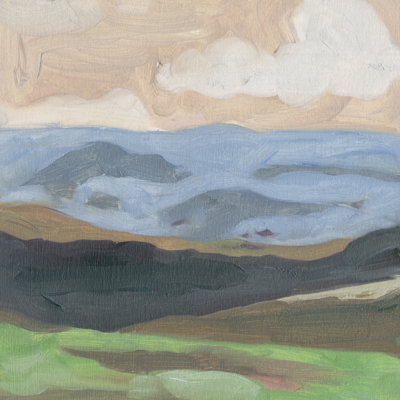Distant Hills II by Melissa Wang - Wrapped Canvas Painting