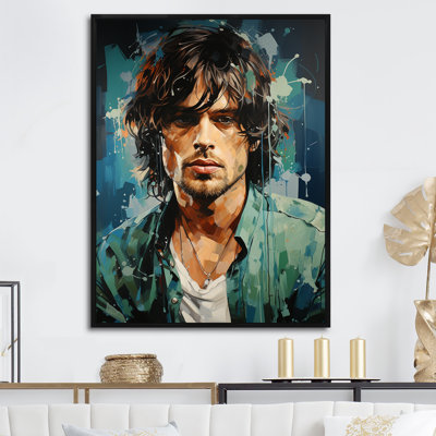 «Green Jagger In Jade Portrait», art mural Portrait_105788