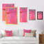 Rose, pinceau, champs de couleurs - Art moderne et contemporain sur toile-1293205301-1293205306